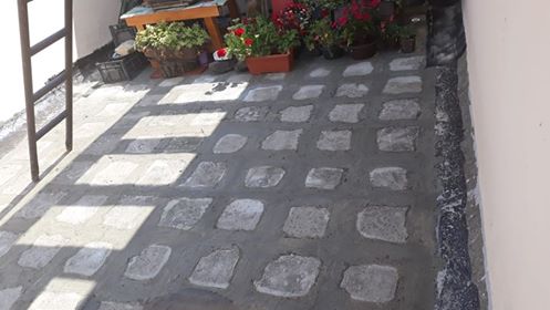 Terasa sa kaldrmom posle radova